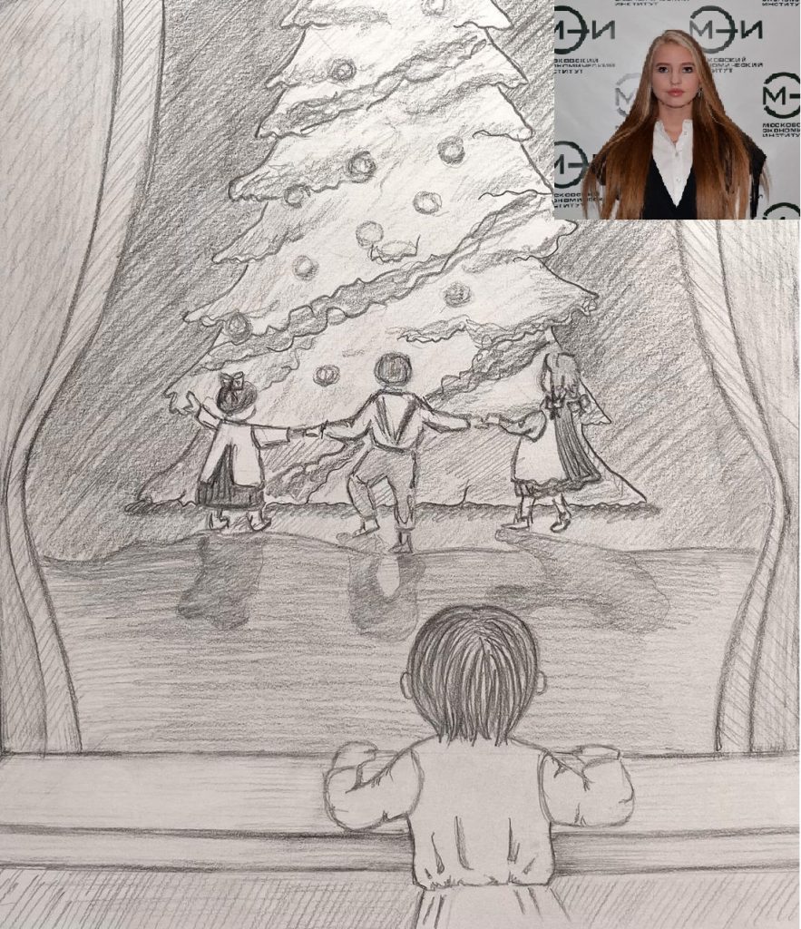 Рисунок к рассказу Достоевского мальчик у Христа на елке